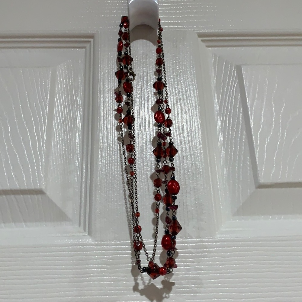 Red bead necklace